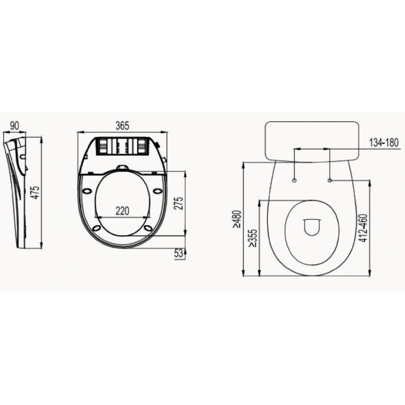 Abattant WC - Bidet japonais AQUALUX